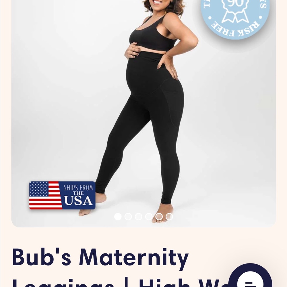 Maternity Black Leggings-baby up